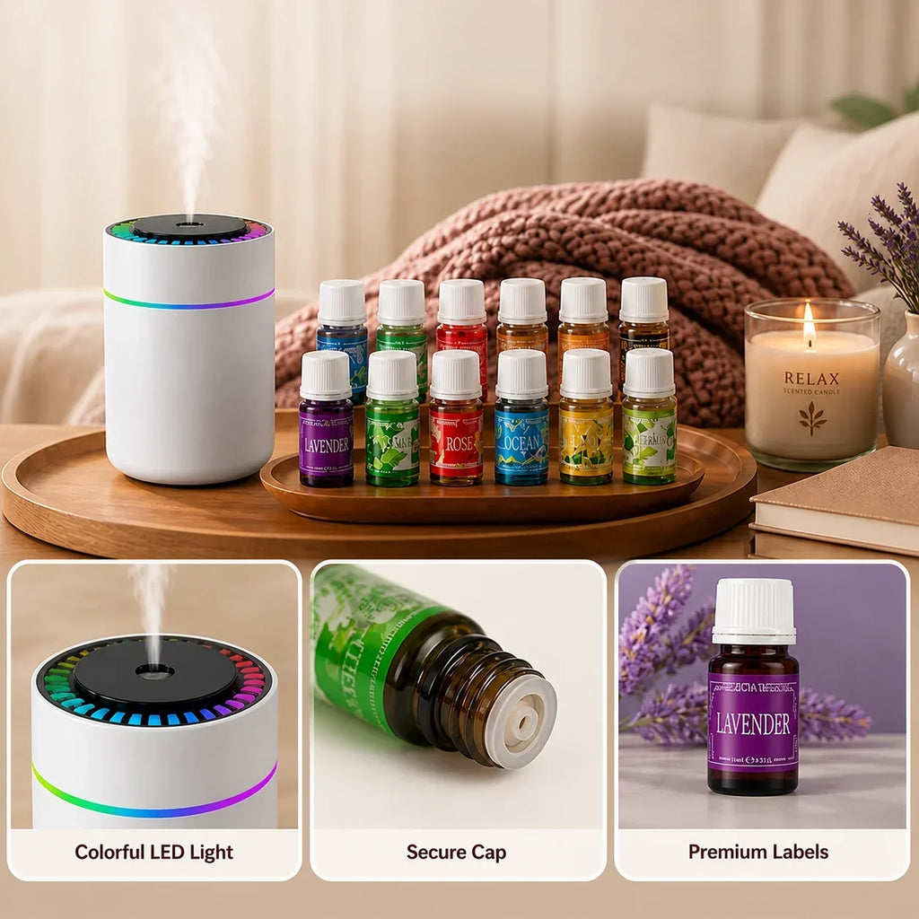 ZenDrop™ — Aromatherapy Diffuser & Essential Oil Set