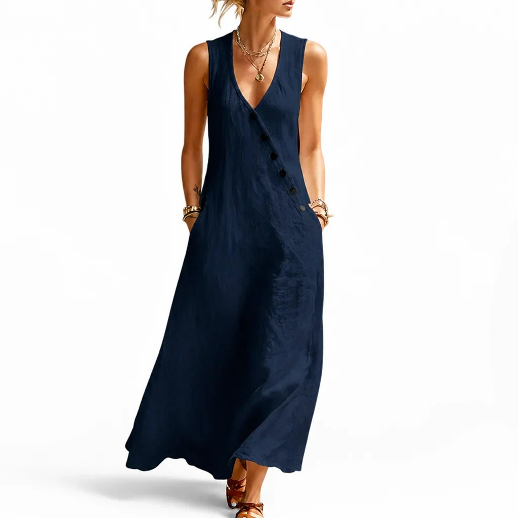 WillowEase™ — Relaxed Pocket Maxi Dress