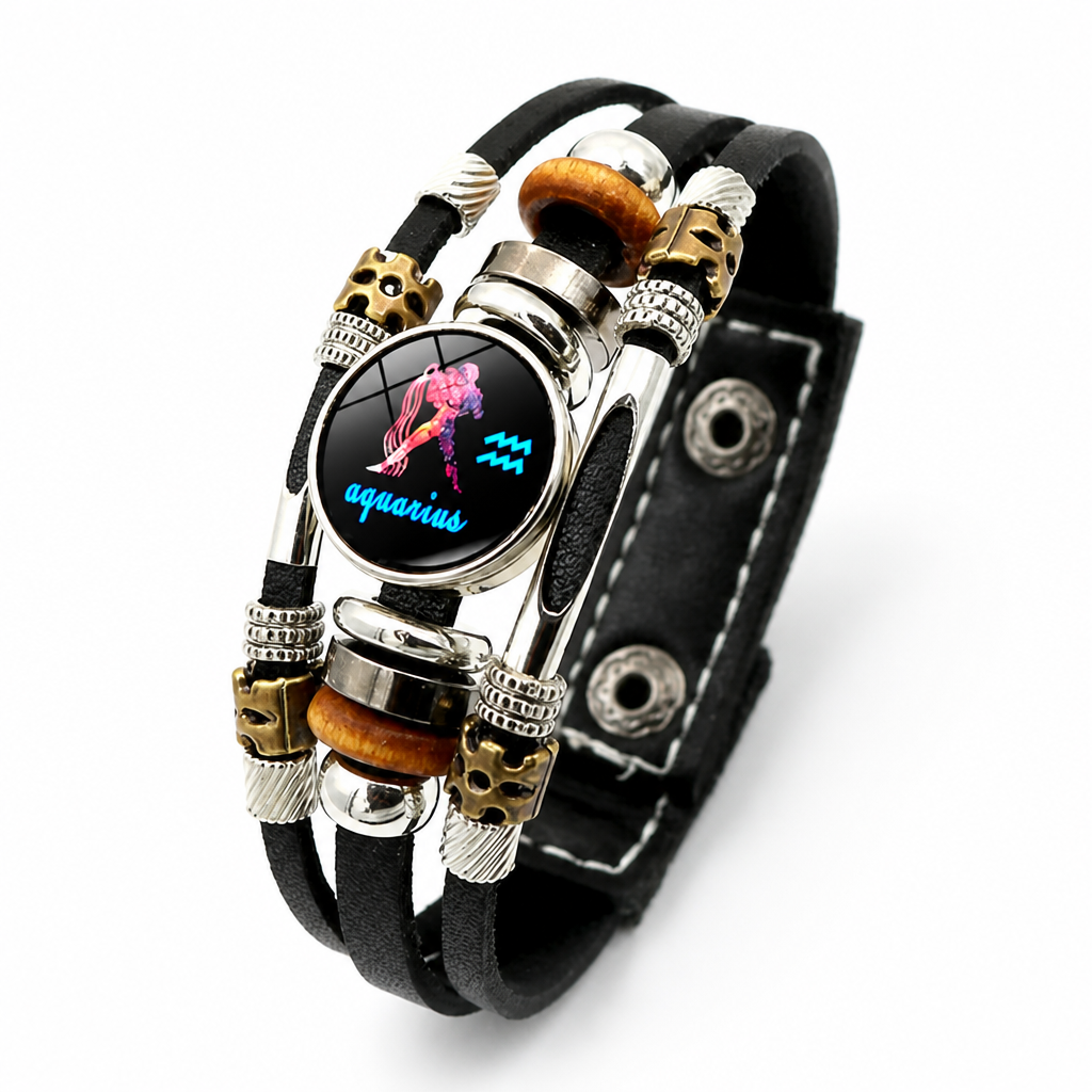 OrbitBand™ — Cosmic Dial Leather Bracelet