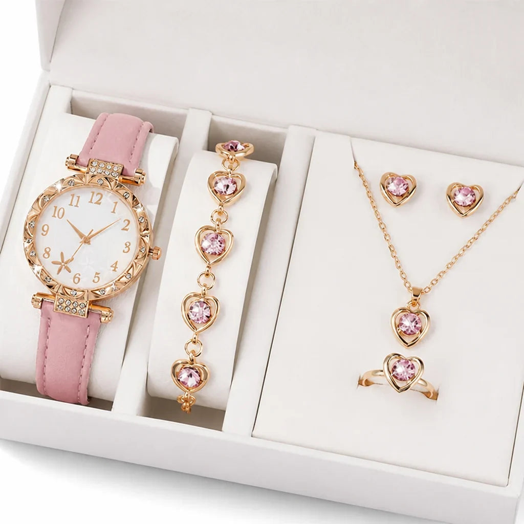 Glamora™ — Women’s Watch & Jewelry Gift Set