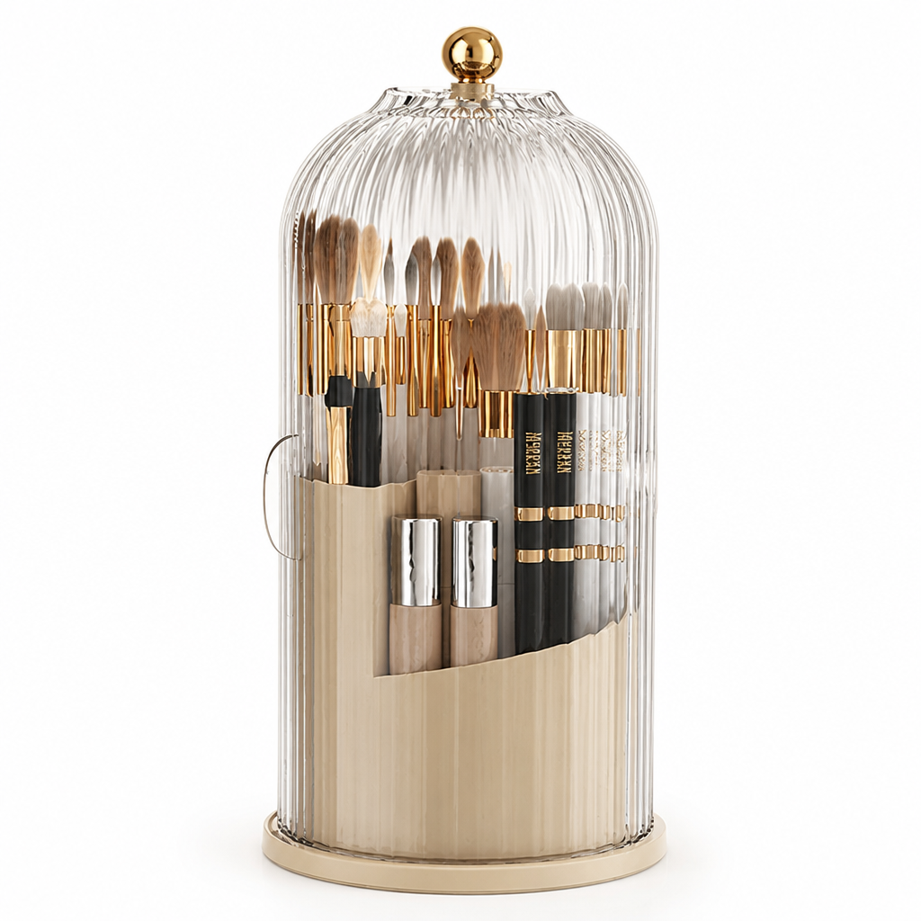 MakeupNest™ — Portable Cosmetic Brush Storage Container