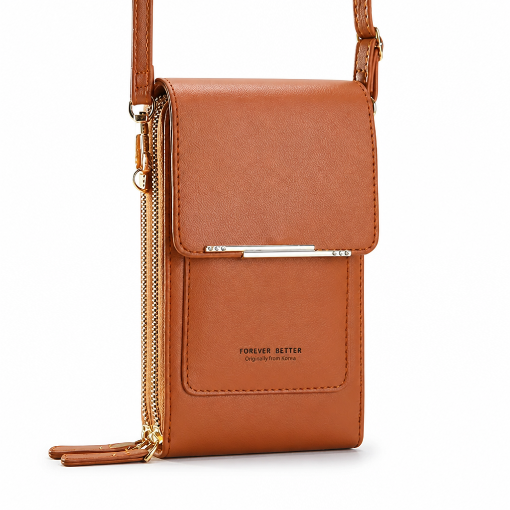 TouchPouch™ Touchscreen Crossbody Phone Wallet — Hands-Free Style