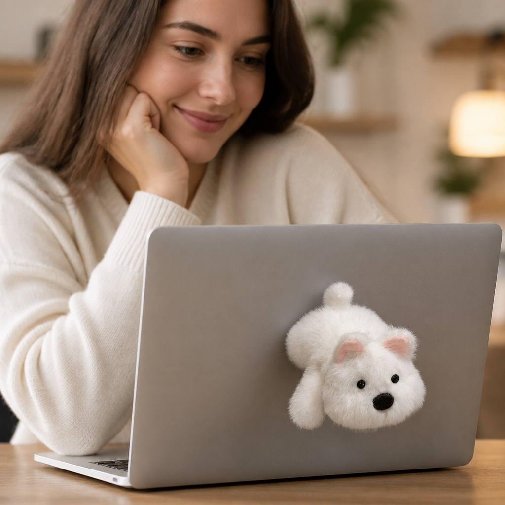 CozyPal™ — Soft Plush Bag & Laptop Buddy