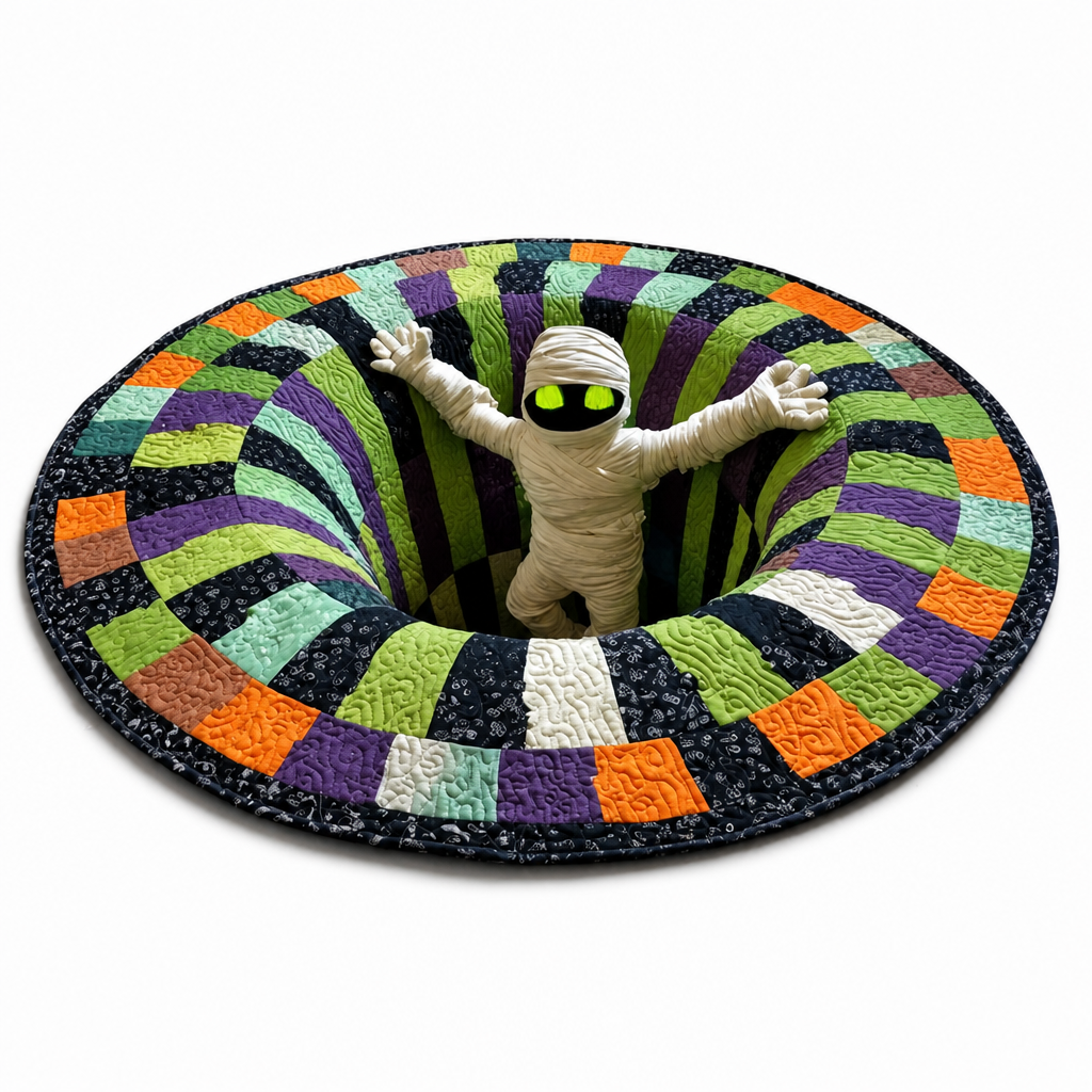 SpookyWeave™ — Halloween Round Decorative Rug