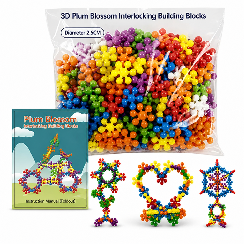 BuildBloom™ — Colorful Interlocking Building Blocks Set