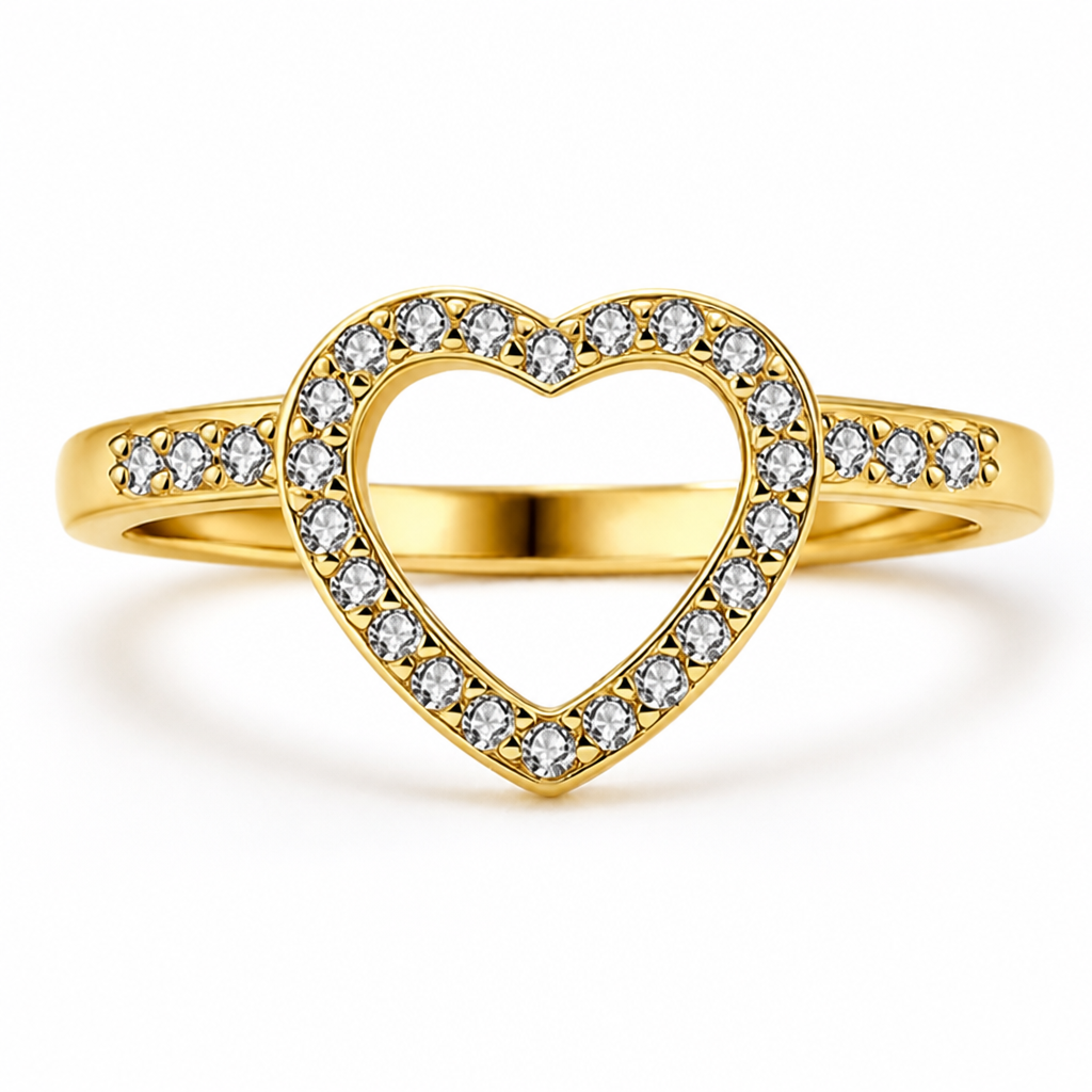 LoveCrown™ — Heart Crystal Statement Ring