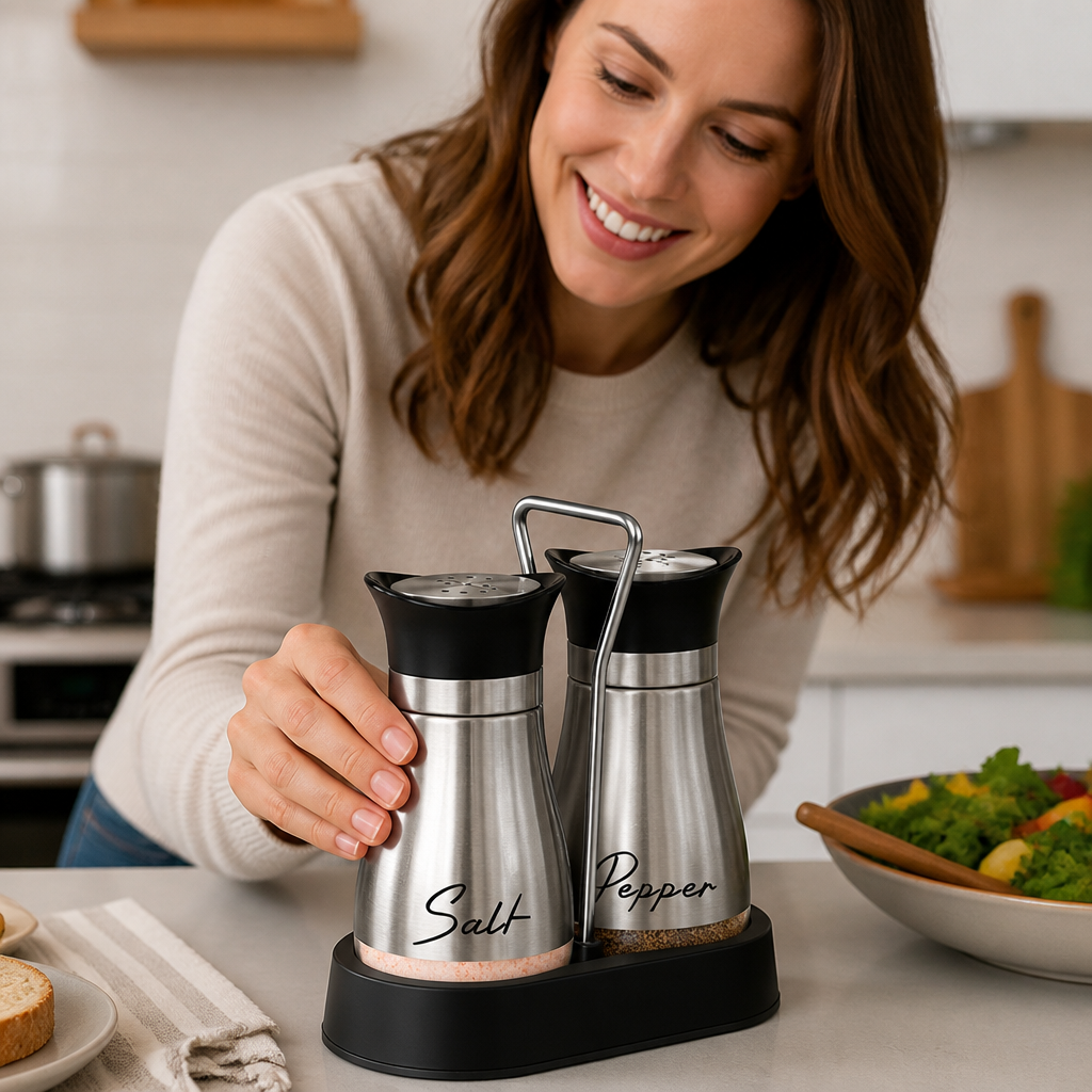 SpiceMate™ — Automatic Seasoning Grinder Duo