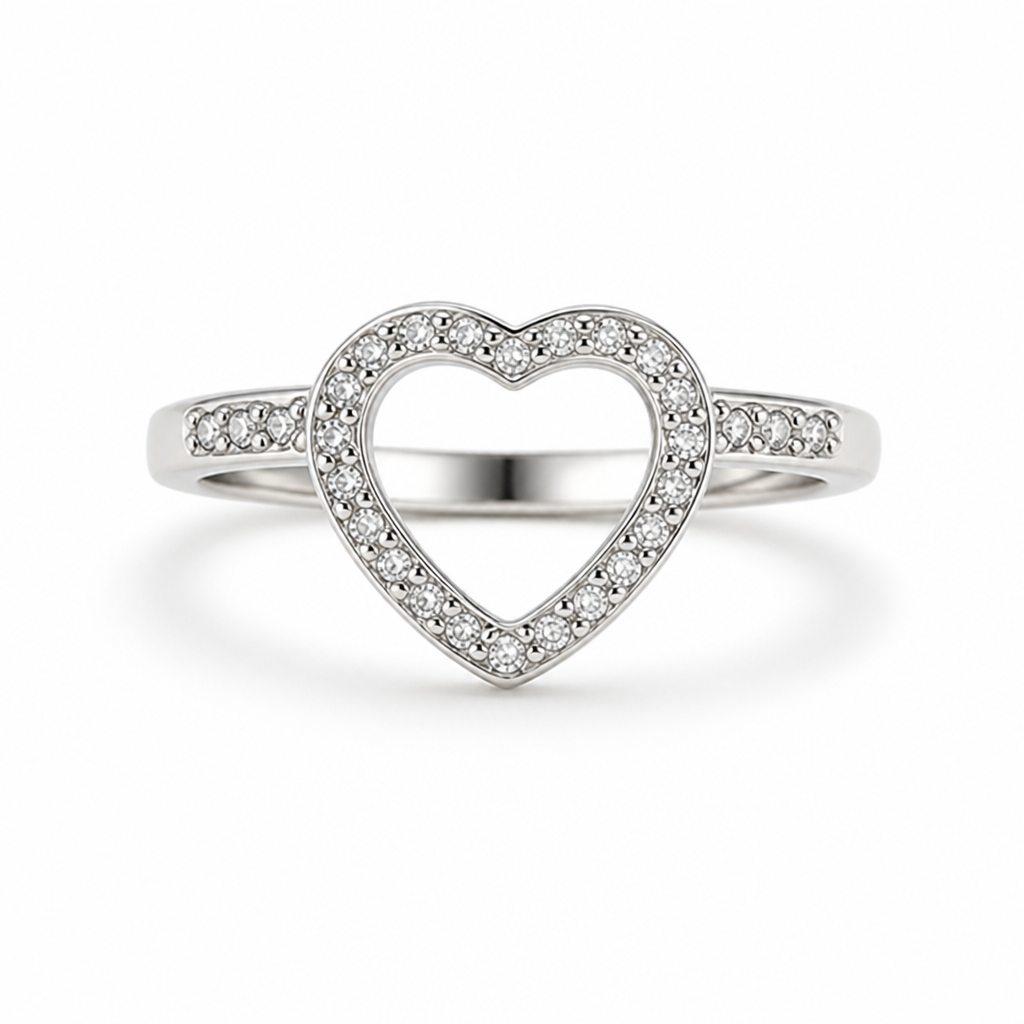 LoveCrown™ — Heart Crystal Statement Ring