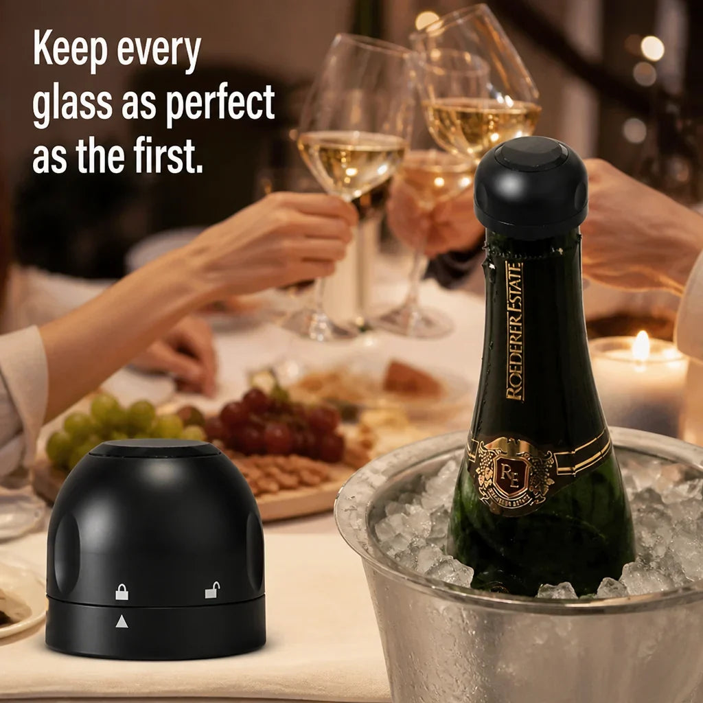 FizzLock™ — Airtight Sparkling Wine Stopper
