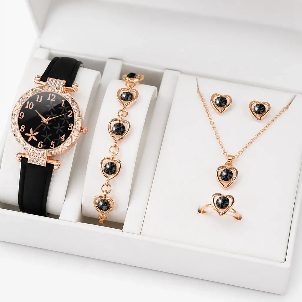 Glamora™ — Women’s Watch & Jewelry Gift Set