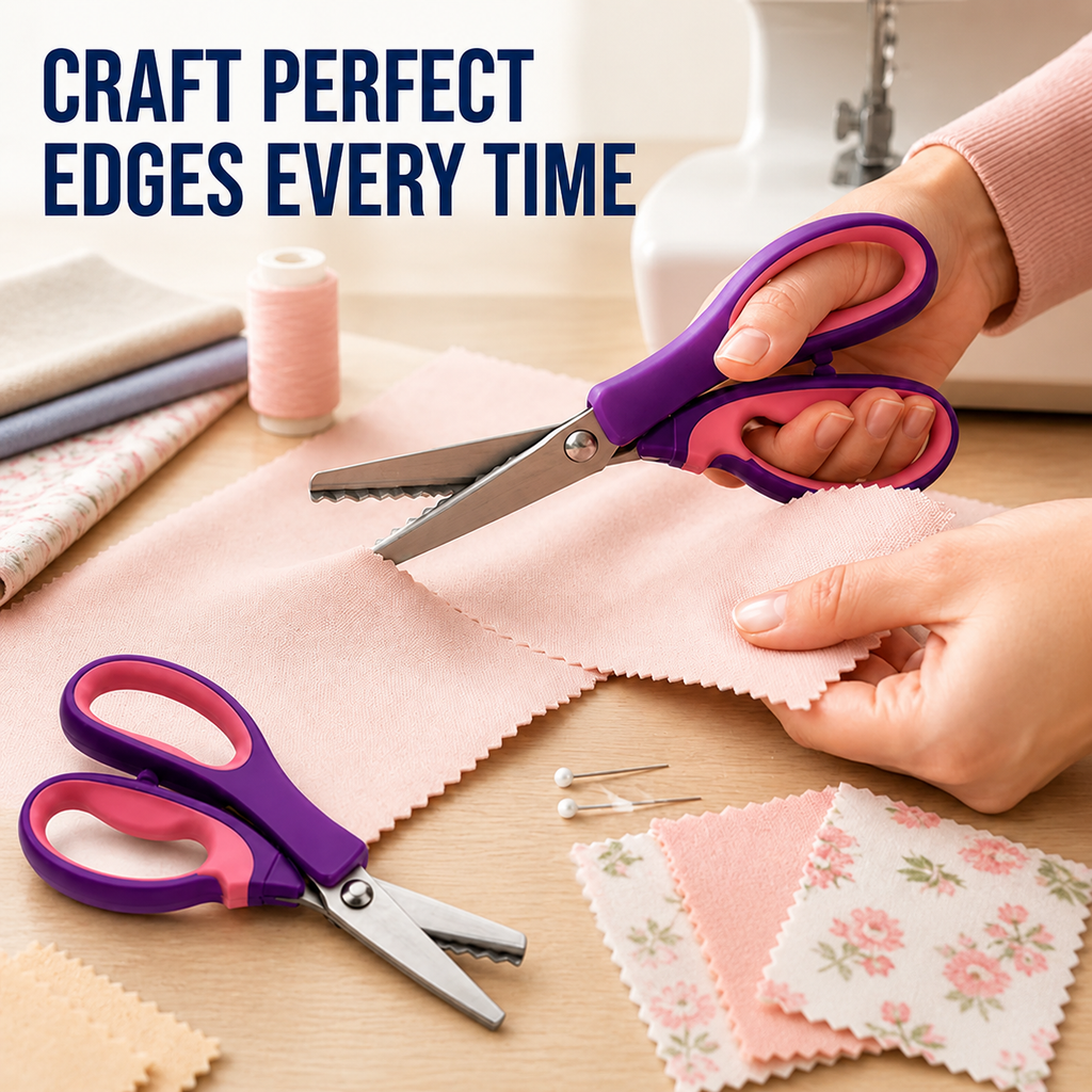 ZigCut™ Pinking Shears — Clean, Fray-Free Edges