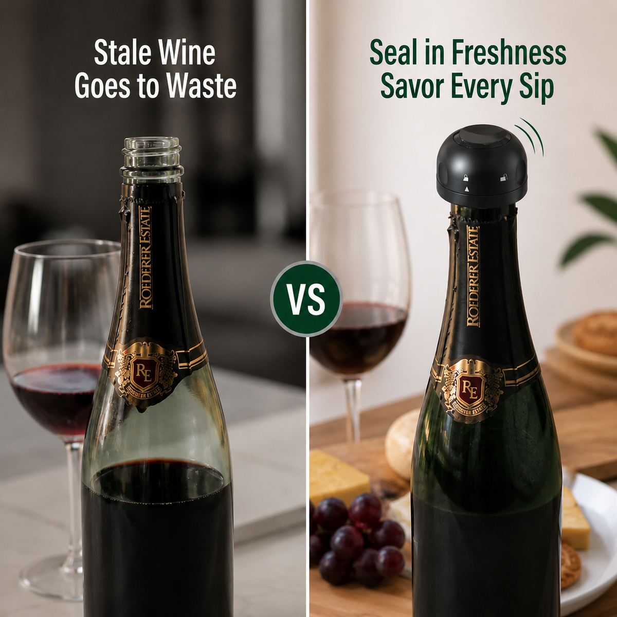 VinoLock™ Vacuum Wine Stopper — Keeps Wine Fresh