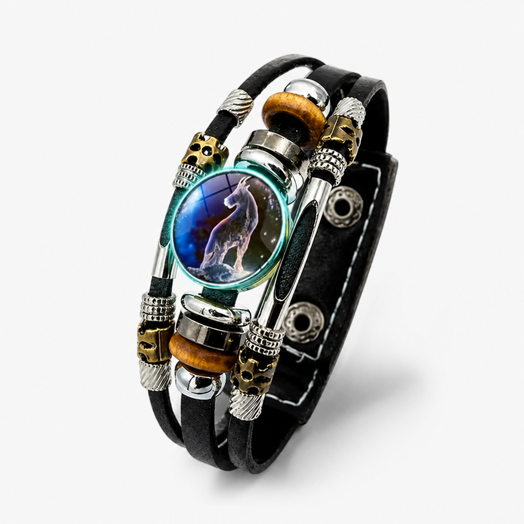 CosmoForge™ — Vintage Cosmic Leather Bracelet Watch