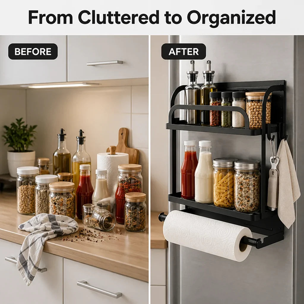 MagnaShelf™ Magnetic Fridge Storage Shelf — Instant Kitchen Space