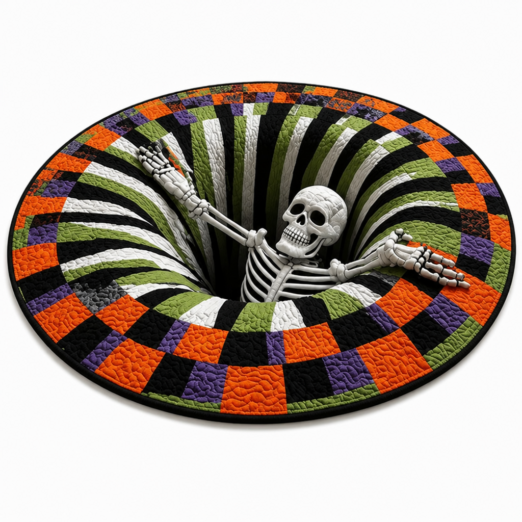 SpookyWeave™ — Halloween Round Decorative Rug