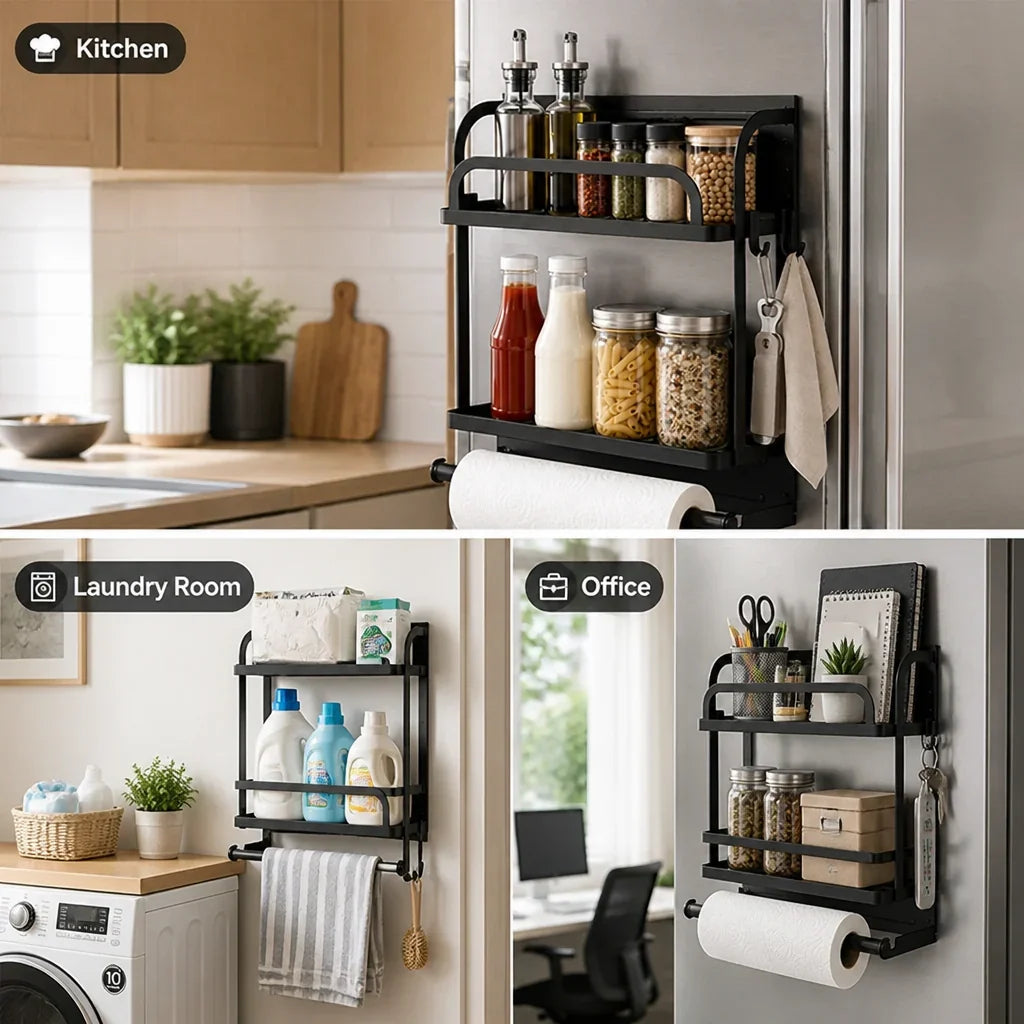MagnaShelf™ Magnetic Fridge Storage Shelf — Instant Kitchen Space