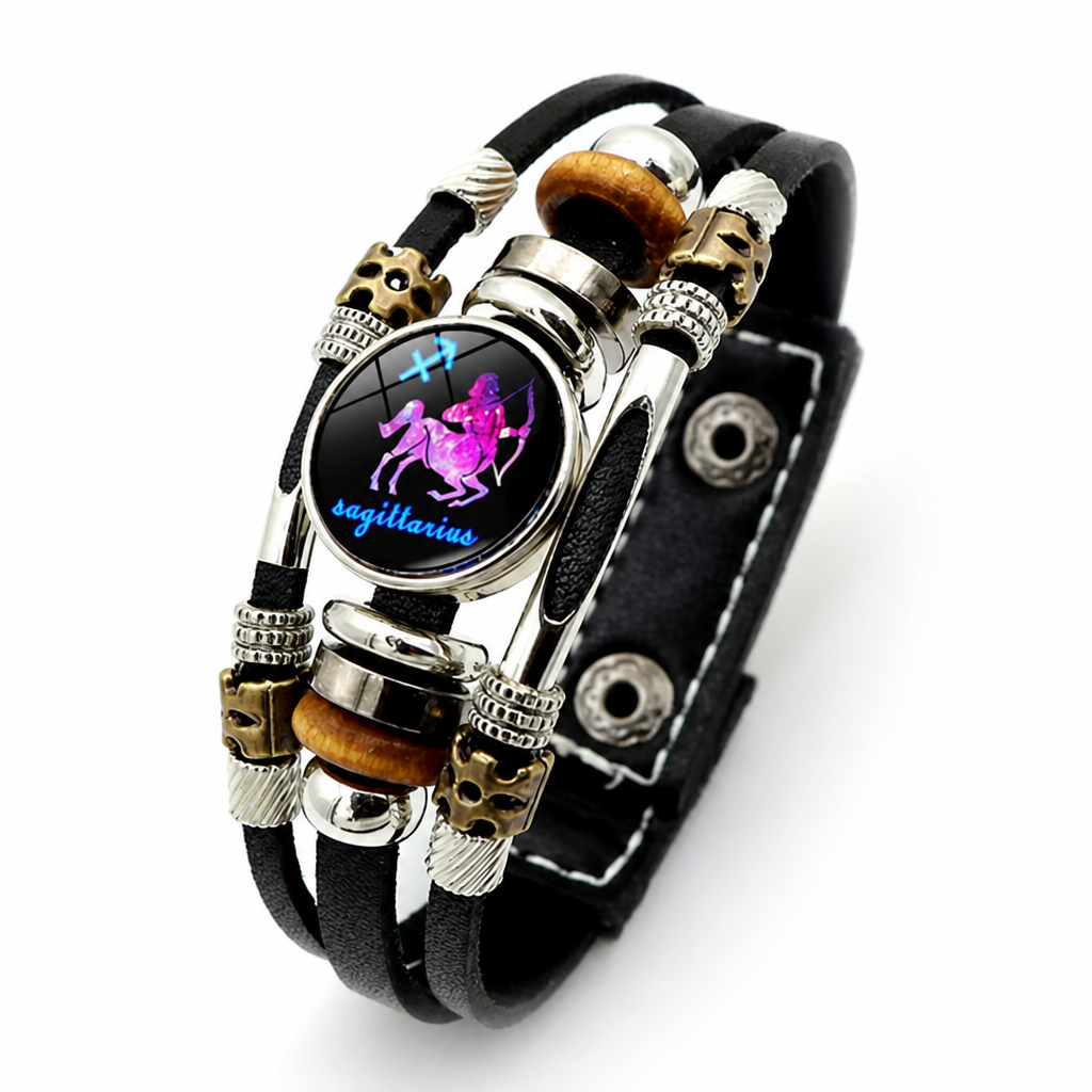 OrbitBand™ — Cosmic Dial Leather Bracelet