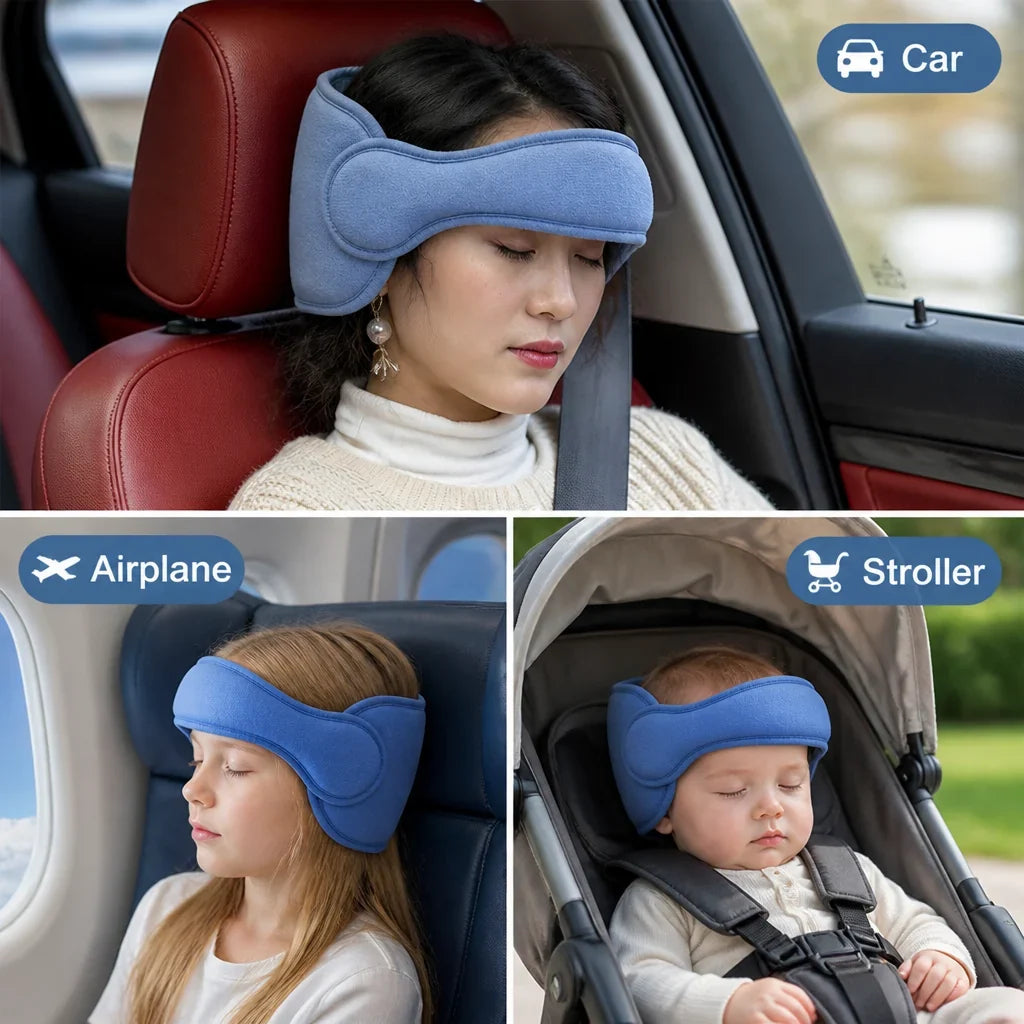 SleepEase™ — Plush Travel Neck & Head Pillow