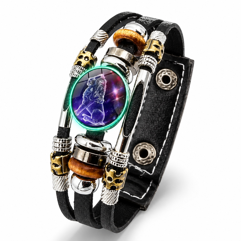 CosmoForge™ — Vintage Cosmic Leather Bracelet Watch