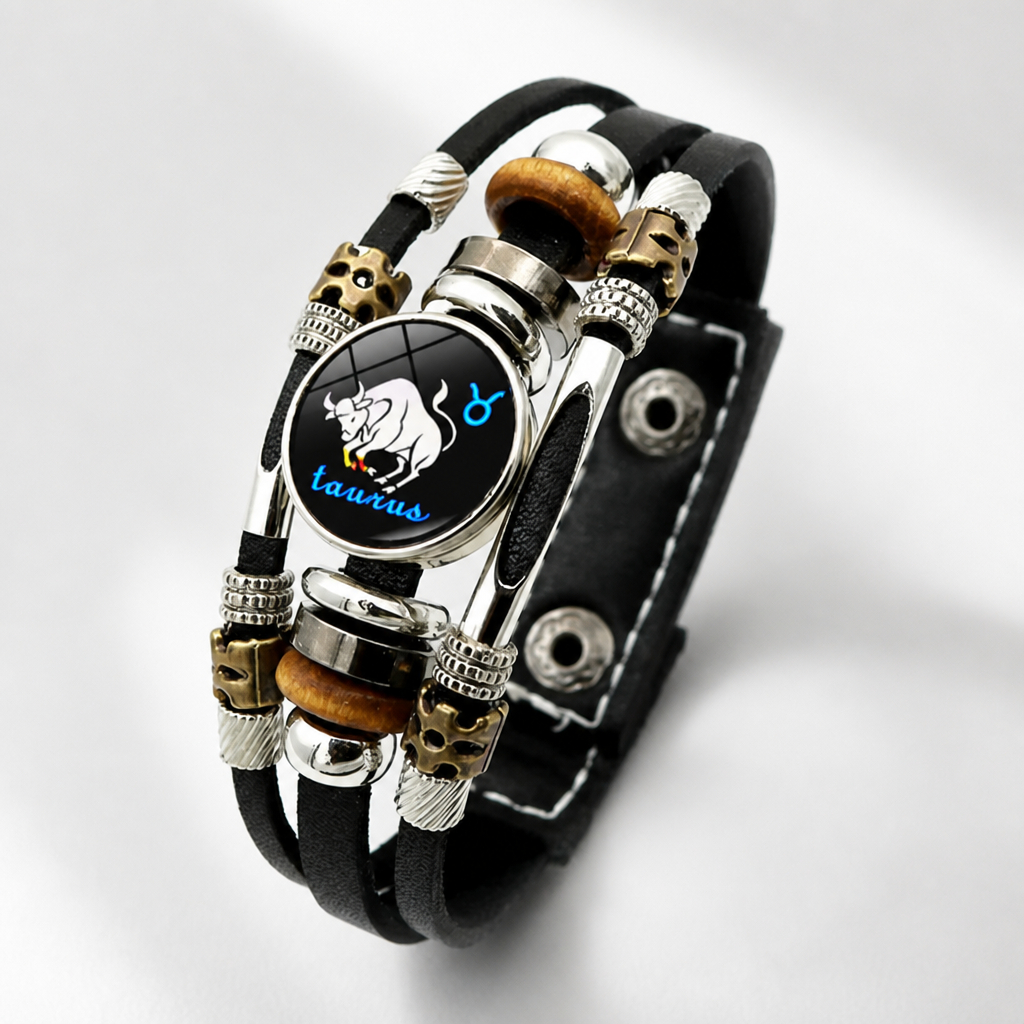 OrbitBand™ — Cosmic Dial Leather Bracelet
