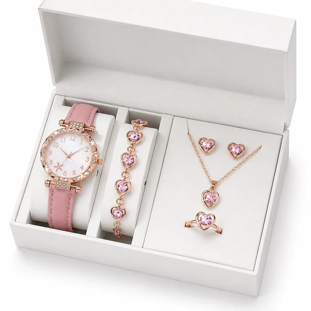 Glamora™ — Women’s Watch & Jewelry Gift Set