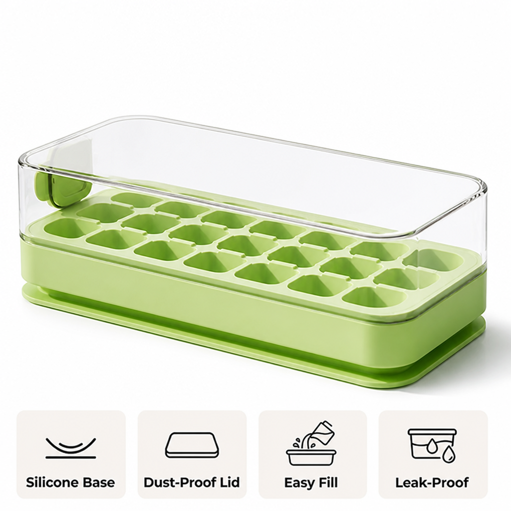 IcePop™ Press-Type Ice Cube Tray — Mess-Free Ice