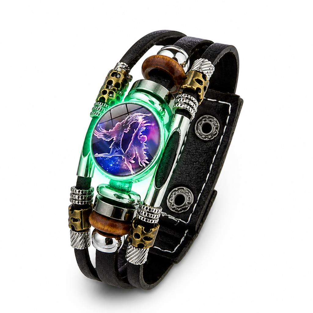 CosmoForge™ — Vintage Cosmic Leather Bracelet Watch