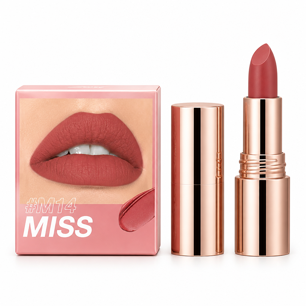LuxeMatte™ Long-Lasting Matte Lipstick — All-Day Color