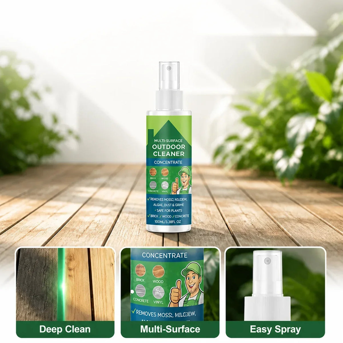 DeckBright™ — Outdoor Surface Cleaner & Brightener