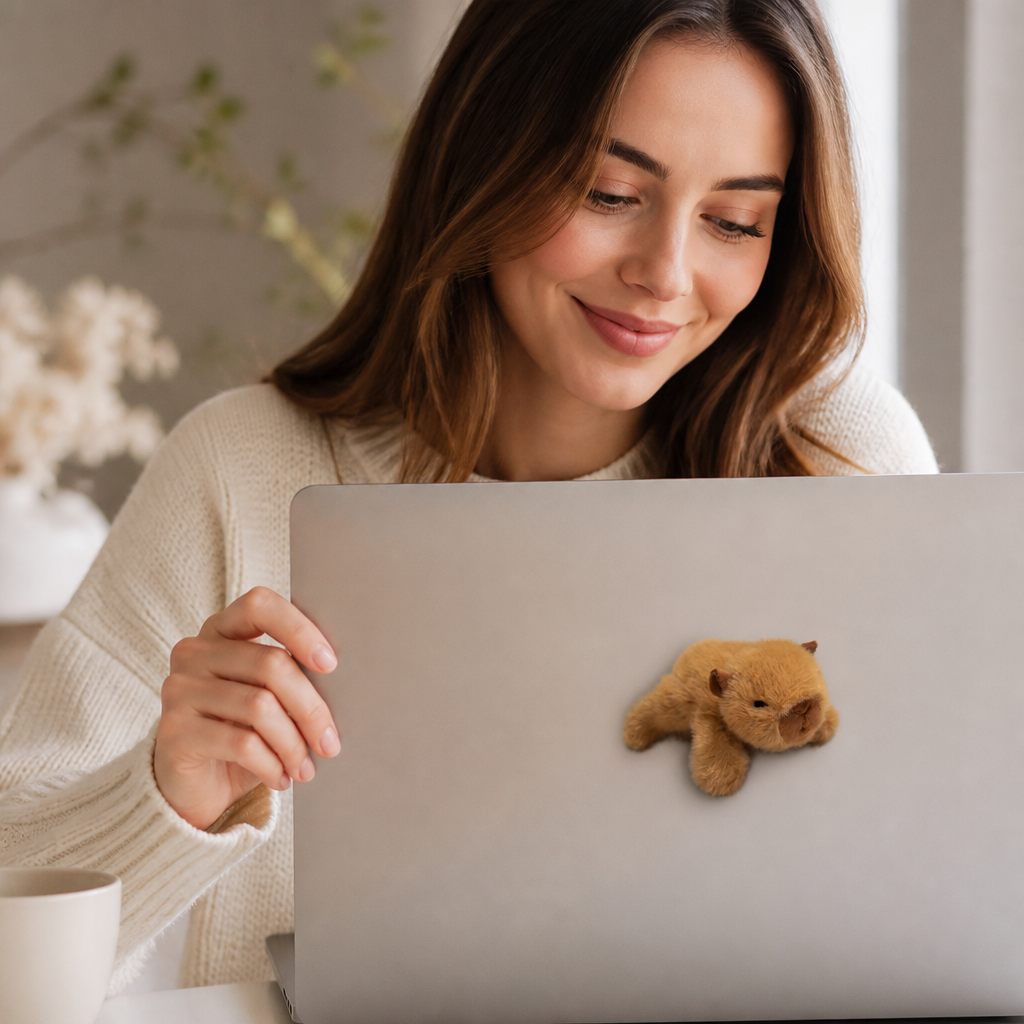CozyPal™ — Soft Plush Bag & Laptop Buddy