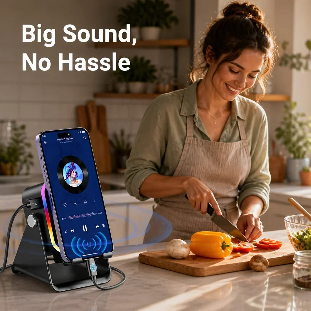 SoundStand™ — Portable Phone Speaker & Charging Dock