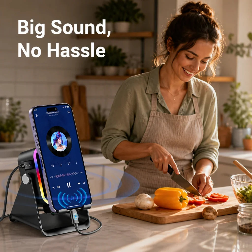 BeatStand™ — Hands-Free Phone Speaker Amplifier